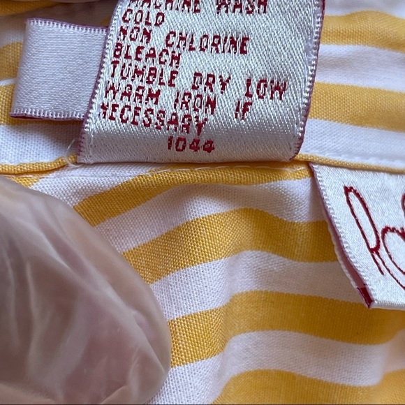 Rafaella Petites Button Down Shirt in Yellow and White Stripes size 8 - Picture 5 of 11